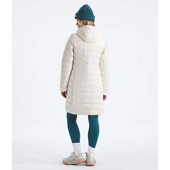 North Face Parka Aconcagua NEW Hooded Down Fill White Dune Women’s size Medium - Picture 3 of 14